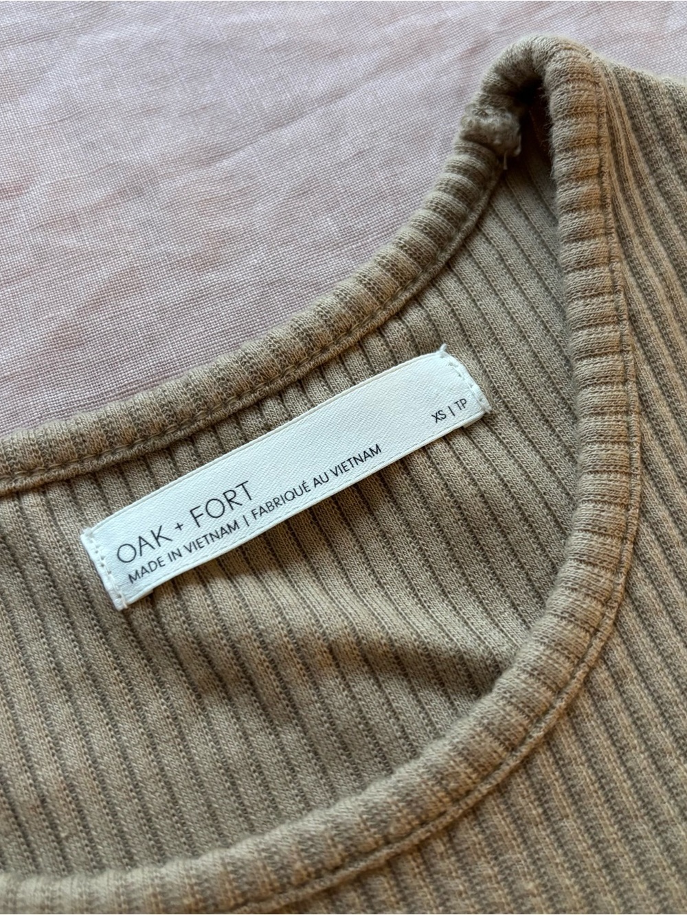 OAK + FORT | Ribbed Crop Tank Top - Picture 2 of 3
